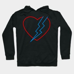 Love and Thunder Heart with Lightning Thunder Hoodie